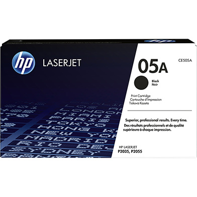 HP CE505A 05A Black Print Cartridge (2,300 pages)